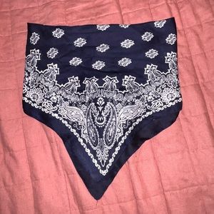 Blue silky bandana